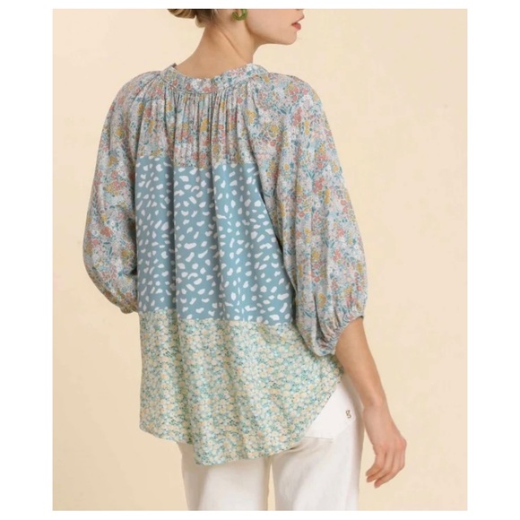 24 Boho Chic Floral tunic Top - Picture 3 of 3